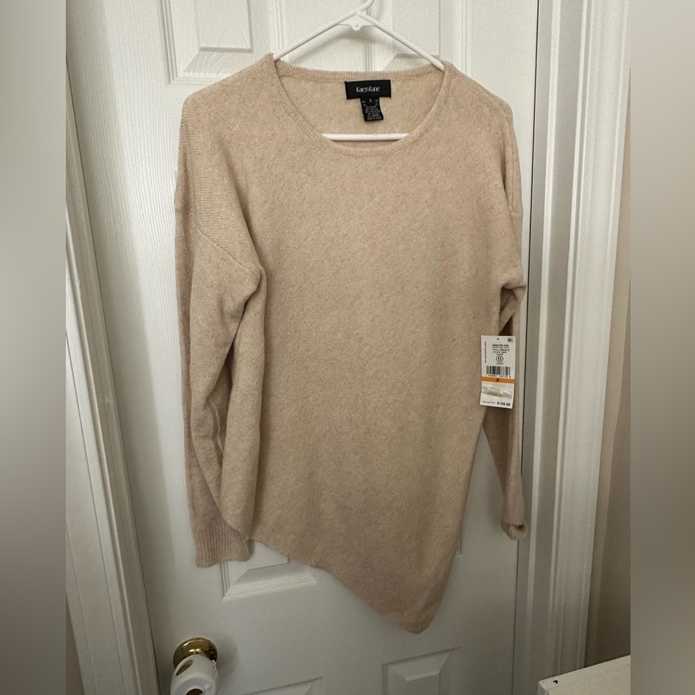 NWT Karen Kane Cream Crew Neck Sweater